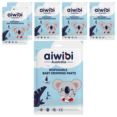aiwibi 愛薇彼 游泳尿布 男女通用 9~14kg, L, 6件