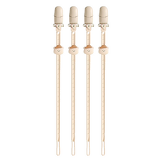 矽膠熊熊奶嘴鏈, 米色熊熊, 4個