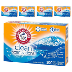 Arm&Hammer 衣物柔軟片 清新香氛, 100片, 5個