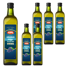ABRIL 河洛嚴選葡萄籽油, 6個, 1L