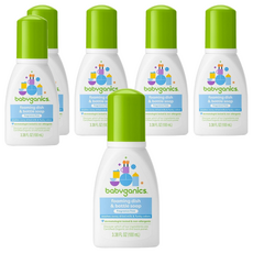 babyganics 貝比潔妮 寶寶奶瓶餐具洗潔泡泡露 無香, 6個, 100ml