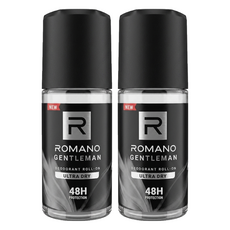 ROMANO 羅曼諾 男香抑味滾珠露 紳士黑 魅力紳士 果香木質調, 2個, 50ml