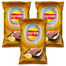 Lay's 樂事 宮城仙台和牛口味洋芋片, 85g, 3包