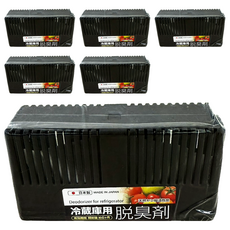 不動化學 活性碳冰箱脫臭劑 冷藏 黑色, 6個, 30g