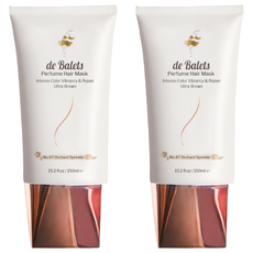 de Balets 小巴黎 SPA級香水護色賦活深層修護髮膜 清新晨香 暖色調染漂專用升級 小棕髮膜, 2個, 150ml