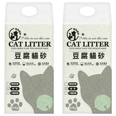 咪咪貓砂 CAT LITTER 豆腐貓砂 除臭貓砂 植物貓砂, 10kg, 2包, 綠茶