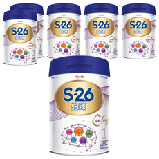 Wyeth 惠氏 S-26 鉑臻 Pro2 新升級嬰兒配方奶粉 1號 0~12個月, 800g, 6罐