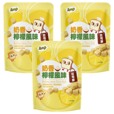 Pop-Smile 卡滋 吐司餅奶香檸檬風味, 35g, 3個