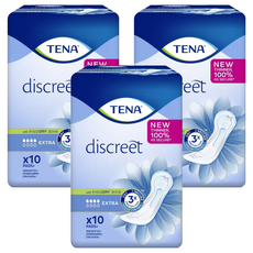 TENA 添寧 Discreet Lady 加強型尿用墊, 31cm, 3個, 10片