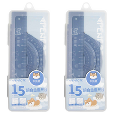 柴語錄 鋁合金 套尺 4個 DTD5043 15cm, 藍色, 2盒