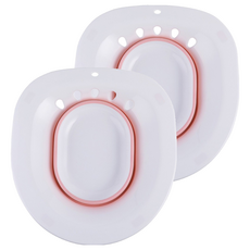 葉子小舖 摺疊坐浴免蹲坐護理月子馬桶坐盆, 顏色隨機, 2個