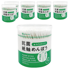 SANYO 山洋 VC抗菌棉花棒 深綠瓶, 200個裝, 6個