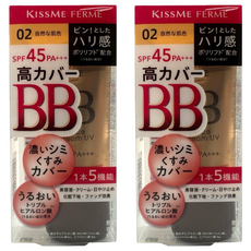 KISSME 奇士美 FERME FOR 媚ll光透美肌BB霜 #02 SPF45 PA+++, 2個, 自然色