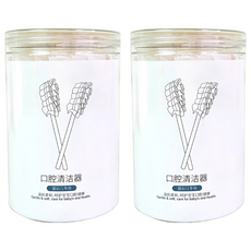 咪咪購物 口腔清潔棒 7.8 x 1.3cm 白色, 30支, 2罐