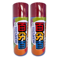 百分百 防鏽噴漆, 133 朱紅, 2個, 400ml