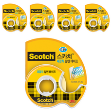 Scotch 可重複黏貼雙面膠帶 238 19mm x 5.08m, 5個, 雙面