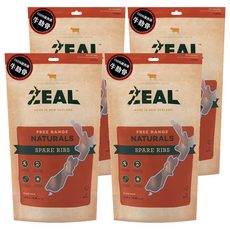 ZEAL 真致 天然風乾零食 分段, 牛肋骨, 125g, 4包