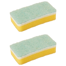 3M Scotch-Brite 日系3層海綿菜瓜布–細緻柔刷, 藍色, 2個, 1個裝