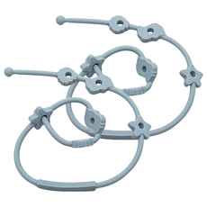 OhBabyLying 矽膠玩具鏈, 藍色, 2條