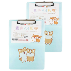 PENROTE 筆樂 柴語錄素色A4板夾 DEC7061, 藍色, 2個