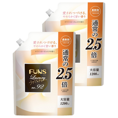 第一石鹼 FUNS Luxury 衣物柔軟精 No.92白麝香 補充包, 2個, 1.2L