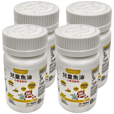 悠活原力 兒童魚油 咀嚼軟膠囊 檸檬口味, 940mg, 30顆, 4罐