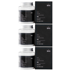BAS 迷你Plus車用除臭劑 嬰兒爽身粉香, 3個, 160ml, 160g