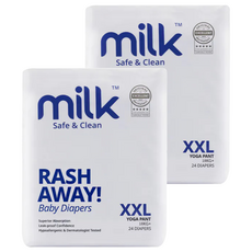 milk 鎖水芯牛奶尿布 褲型 18kg以上, 48片, 超大碼 (2XL)
