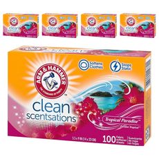 Arm&Hammer 衣物柔軟片 熱帶天堂香氛, 5個, 100片