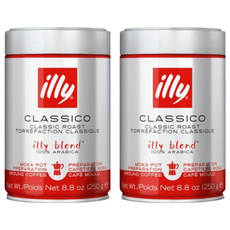 illy 意利 中焙咖啡豆-摩卡壺專用粉, 2罐, 250g, 摩卡鍋