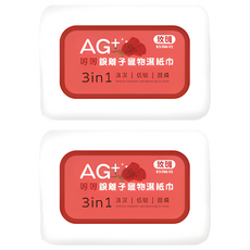 等等 Ag+銀離子寵物濕紙巾 玫瑰 犬貓通用, 80抽, 2包