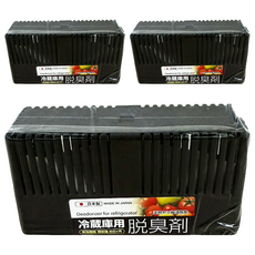 不動化學 活性碳冰箱脫臭劑 冷藏 黑色, 3個, 30g