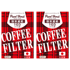 Pearl Horse 寶馬 咖啡濾紙 JA-P-008-103 4~7人, 50個, 2盒