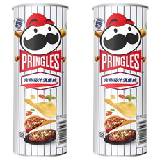 PRINGLES 品客 完熟茄汁漢堡排風味洋芋片, 95g, 2罐