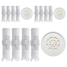 Dewbell 旅行用沉澱物濾芯 4入 + 防垢蓮蓬頭濾芯, 3個, 無香