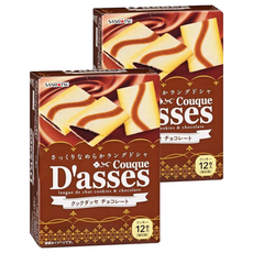 SANRITSU 三立製菓 D'asses 可可風味薄燒餅 12個, 80.4g, 2盒