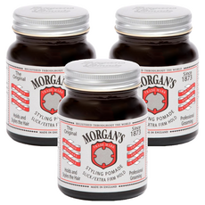Morgan's Pomade 摩根氏 超強力定型 水洗式髮油 銀標, 3個, 100ml