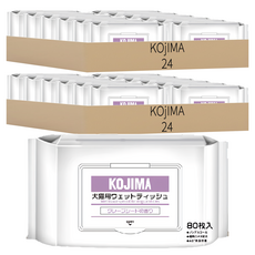 KOjIMA 犬貓用 果物清香 寵物濕巾 80張, 48包, 1入