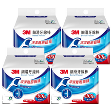 3M TM細滑牙線棒補充包 ECO包裝, 50mm, 400支, 4包