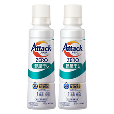 Attack ZERO 濃縮洗衣精 室內曬衣用, 570g, 2個