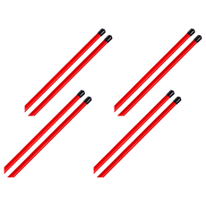 FISTOB 高爾夫校準棒 揮桿練習器, 紅色的, 4個