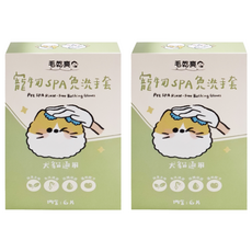 毛乾爽 寵物一次性擦澡手套, 6片, 2盒