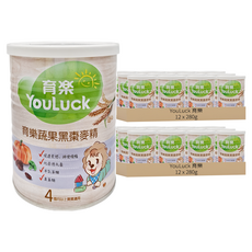 YouLuck 育樂 麥精, 黑棗, 280g, 24罐