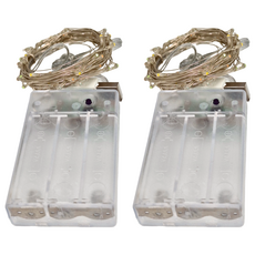 銅線燈 50頭 UBS+電池盒 5m, 四彩, 2組