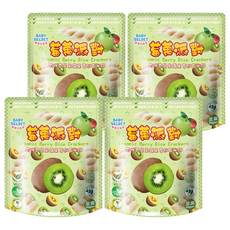BABY SECRET 寶寶的秘密 有機米餅, 奇異果 + 蘋果 + 蔓越莓, 25g, 4包