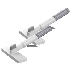 Lestar 乾濕兩用噴壺式紙巾小拖把 白色, 2個