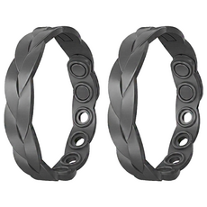 Kyhome 編織紋防靜電手環/負離子靜電消除器/運動矽膠腕帶 黑色, 2個