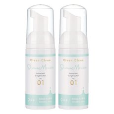Clean Clean 淨淨 胺基酸沐浴慕斯 日光棉花 隨身瓶, 2個, 50ml