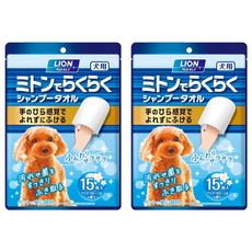 LION 獅王 Pet Clean 犬用手套型清潔濕巾, 15張, 2包