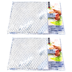 點秋香 不鏽鋼菱形烤網 SGS, 30ｘ45cm, 2個